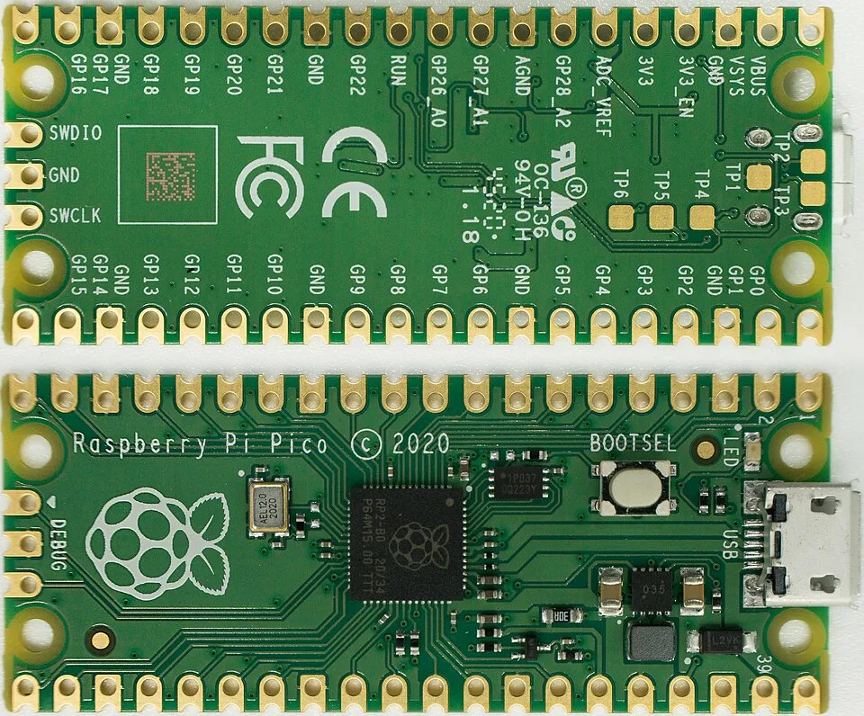 開発用ボード：Raspberry Pi Pico